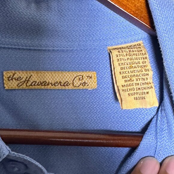 VTG The Havanera Co Shirt Men XXL Blue Embroidered 90s Graphic Indie Classic - Picture 3 of 12